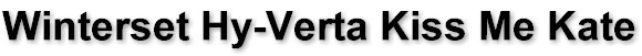 Winterset Hy-Verta Kiss Me Kate